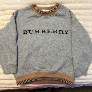 Kids Gray Burberry Sweatshirt